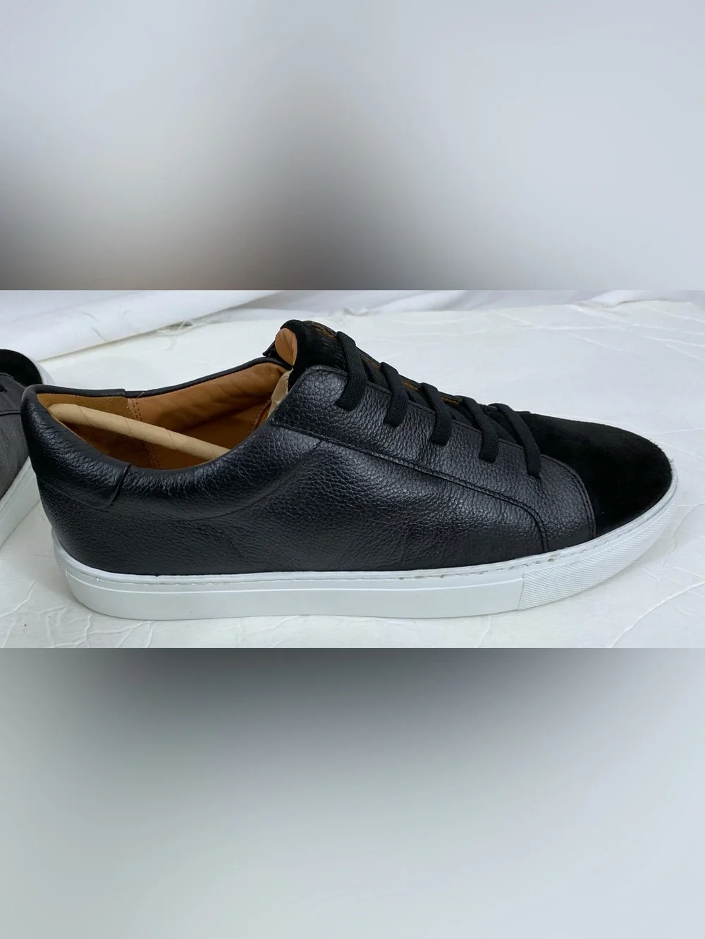 Allen Edmonds Men's Black Fisher Leather Suede Slip On Sneaker Shoes 12 D